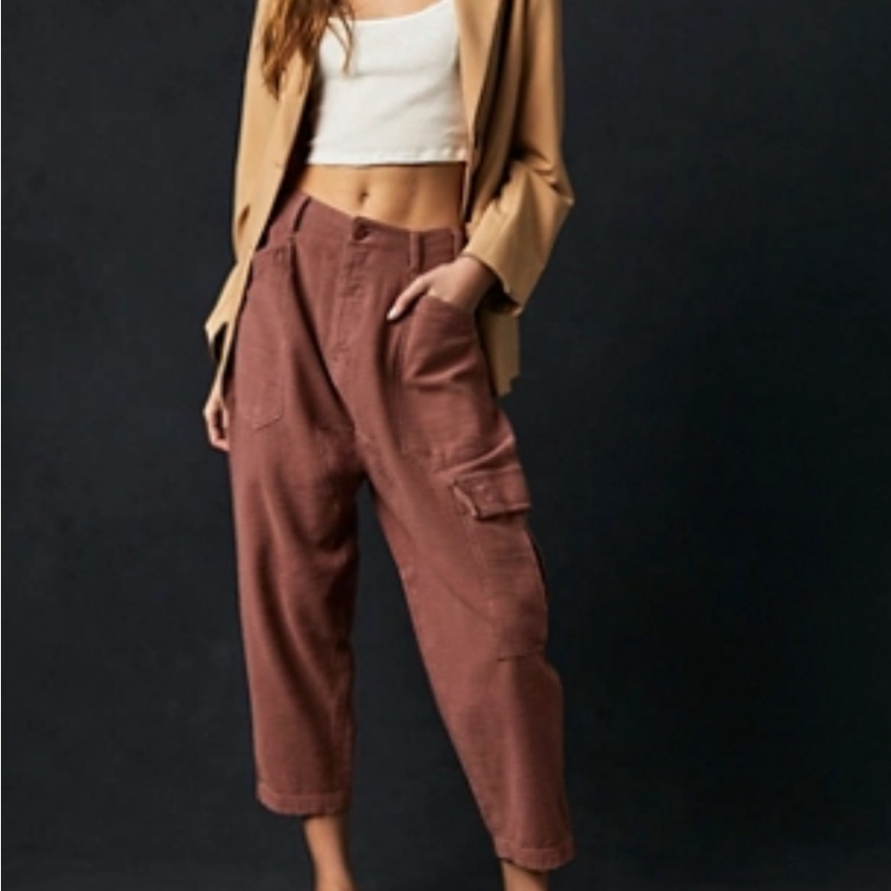 New without tags Free People Bay to Breakers pants in color Elderberry Tea small
